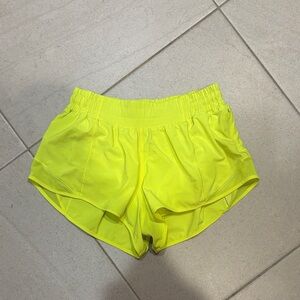 Lululemon Athletica Neon Yellow Athletic Shorts